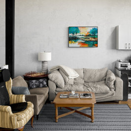 Vackert Vibrant Färg landskapsbild Kakelplatta