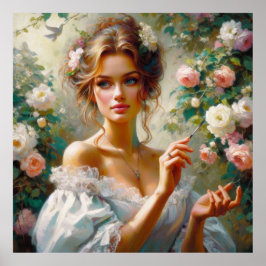 Vackert Victorian med Ro Poster