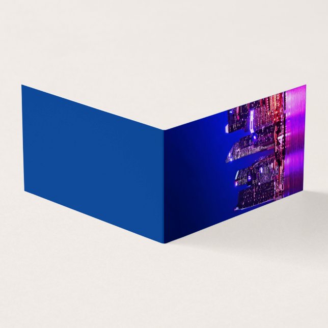 vackert vikande affärskort visitkort (Utsida)