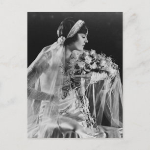 Vackert Vintage Bride Postcard Vykort