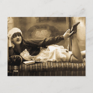 Vackert! Vintage Fransk Risque Vykort
