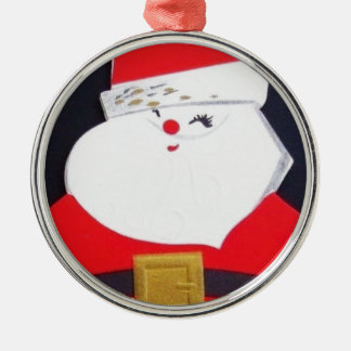 Vackert Vintage jultomten Julgransprydnad Metall