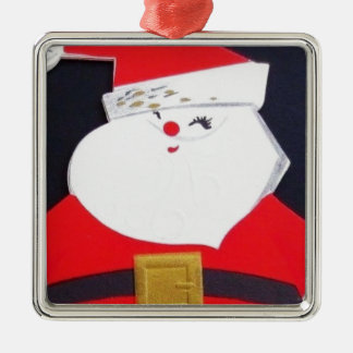 Vackert Vintage jultomten Julgransprydnad Metall