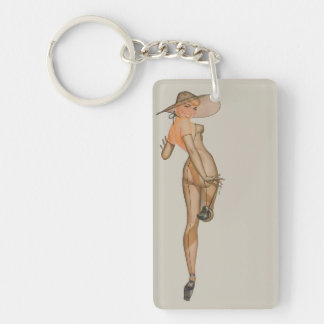 Vackert! Vintage Pin Up Girl Keychain