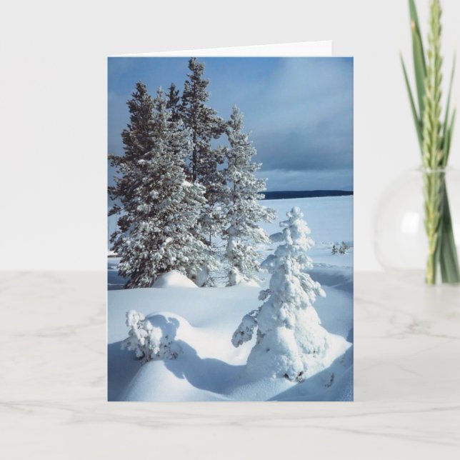 Vackert Vinter Blank Business-Helgdag - jul Helgkort (Framsida)
