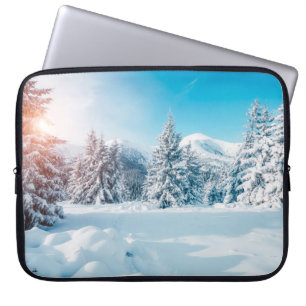 Vackert vinterlandskap, fantastisk montai laptop fodral