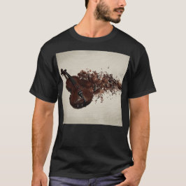Vackert violin med musikmotiv t shirt