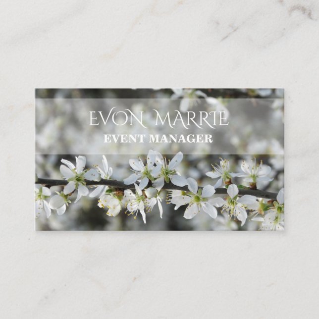 Vackert visitkort för blommigt (Framsida)