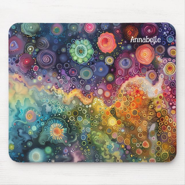 Vackert, vit, färglös Back to school Musmatta (Framsidan)