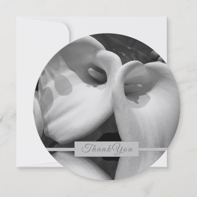 Vackert Vita Calla Lilies-platta kort (Framsida)