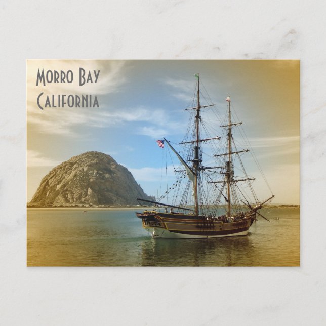 Vackert vykort för Morro Bay! (Framsida)