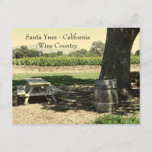 Vackert vykort för Santa Ynez/Vin Land!