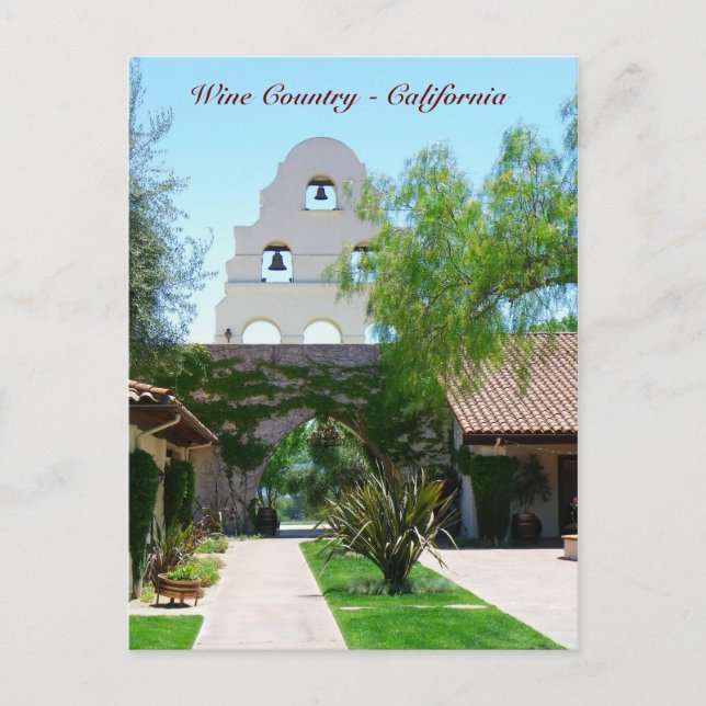 Vackert vykort Vin Land/Kalifornien! (Framsida)