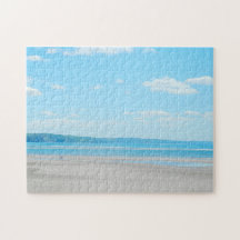 Vackert Wales Sea Beach Landscape Aberdovey