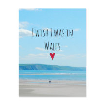 Vackert Wales Sea Beach Landscape Aberdovey