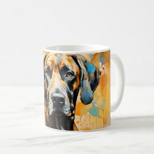 Vackert Watercolor Great dane Hund Wrap Kaffemugg