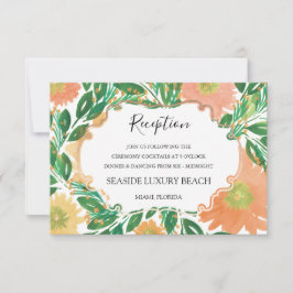 Vackert Watercolor Recept Card Inbjudningar