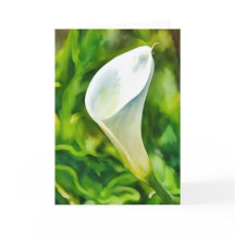 Vackert White Calla Lily Garden Art-anteckningskor