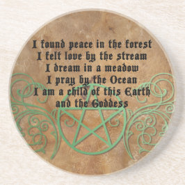 Vackert Wiccan-Dikt Underlägg Sandsten