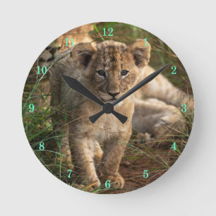 Vackert Wildlife Wall Clock Rund Klocka