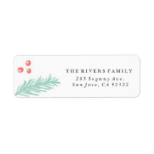 Vackert Winter Ram Helgdag-etikett