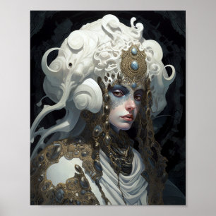 Vackert Witch Demon Queen Fantasy Art Poster