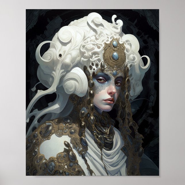 Vackert Witch Demon Queen Fantasy Art Poster (Framsidan)