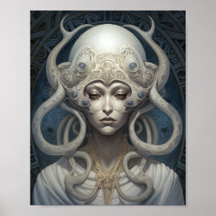 Vackert Witch Demon Queen Fantasy Art Poster