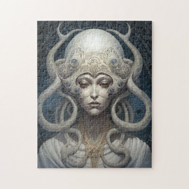 Vackert Witch Demon Queen Fantasy Art Pussel (Vertikal)