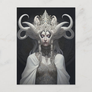 Vackert Witch Demon Queen Fantasy Art Vykort