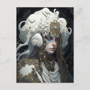 Vackert Witch Demon Queen Fantasy Art Vykort