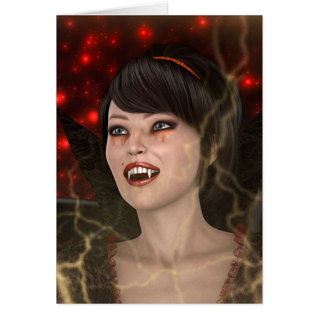 Vackert Witch Hälsningskort (Framsidan)