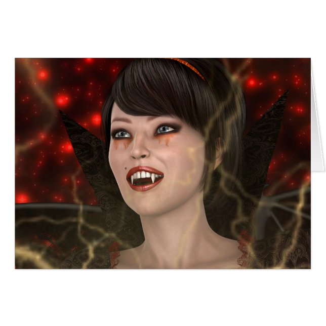 Vackert Witch Hälsningskort (Framsidan Horizontal)