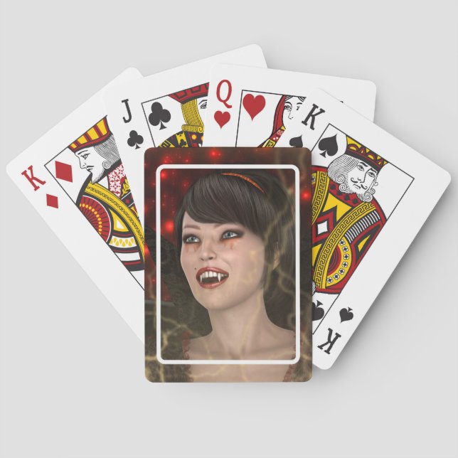 Vackert Witch Spel Kort (Baksidan)