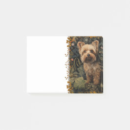 Vackert Yorkshire Terrier i en Garden Post-it Block