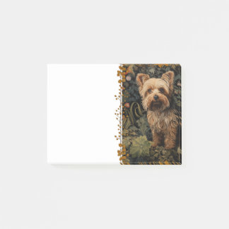 Vackert Yorkshire Terrier i en Garden Post-it Block