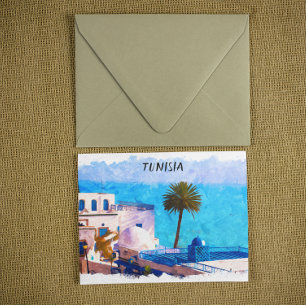 Vackfin Tunisien Panorama-vy Vykort