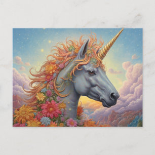 Vackfint Unicorn-vykort Vykort