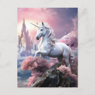 Vackfint Unicorn-vykort Vykort