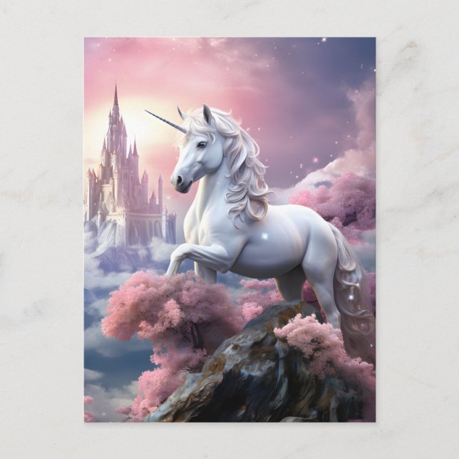 Vackfint Unicorn-vykort Vykort (Framsida)