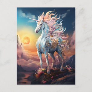 Vackfint Unicorn-vykort Vykort