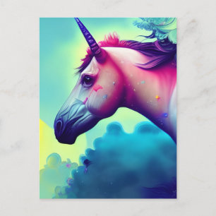 Vackfint Unicorn-vykort Vykort