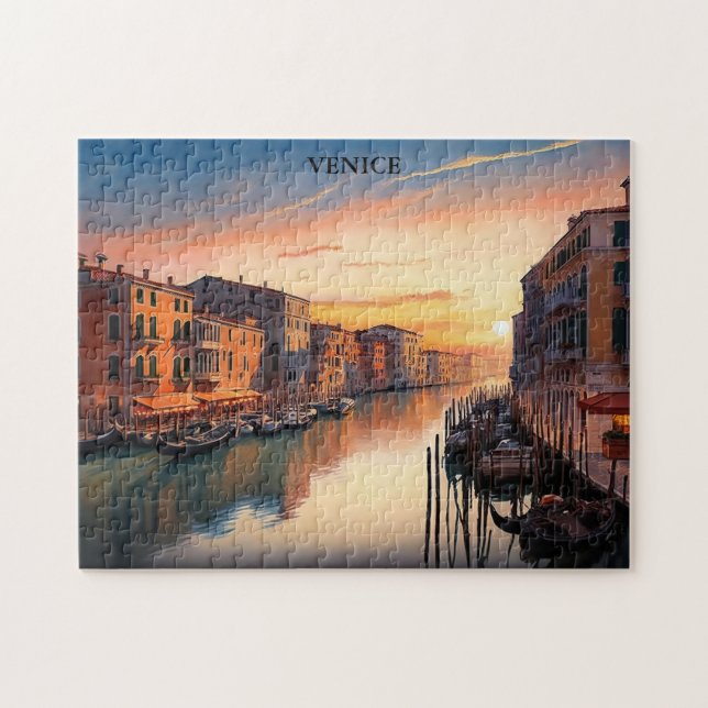 Vackfint Venedig Italien Sunset View Pussel (Horisontell)