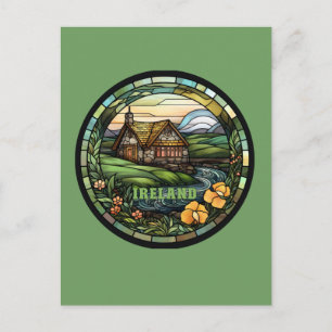 Vackig Grönt Ireland Souvenir Helg Vykort