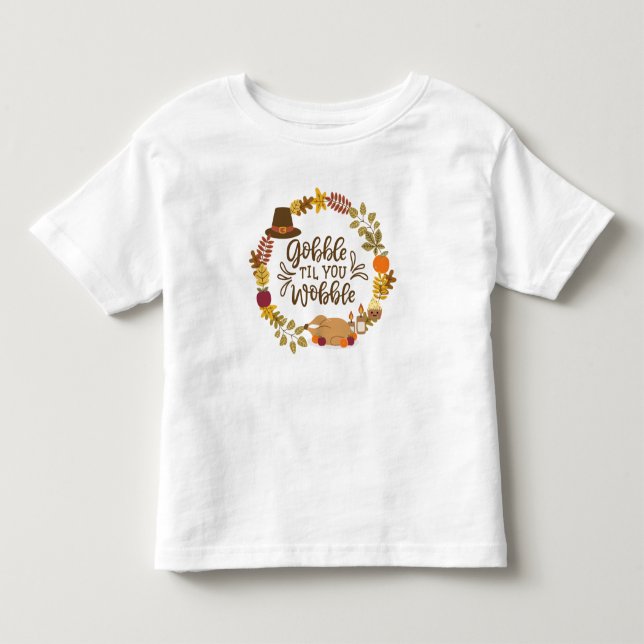 Vackla Glad Thanksgiving T Shirt (Framsida)