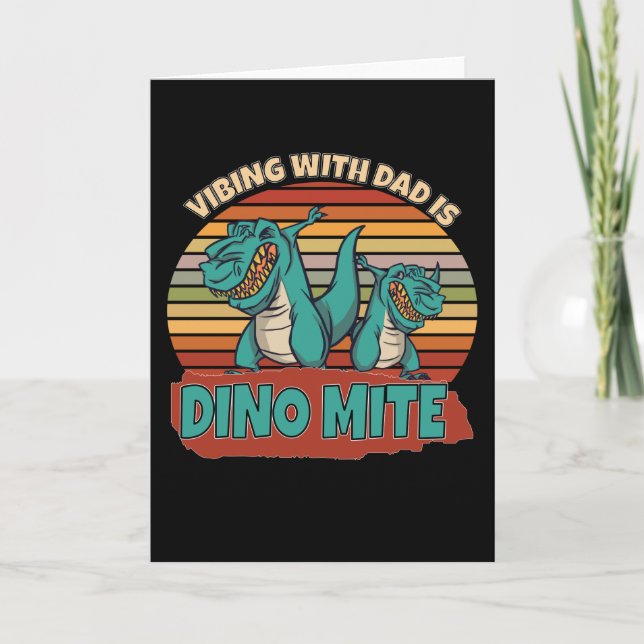 Väckning med Pappa är Dino Mite Kort (Framsida)