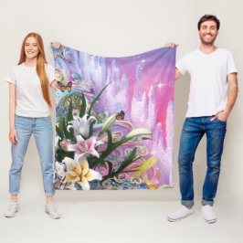 Vackra Abstrakt Blommig Blommor #6 Fleecefilt