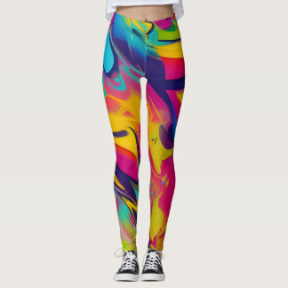 Vackra abstrakta designlagar leggings