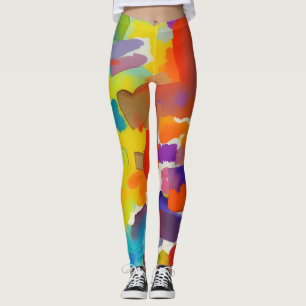 Vackra abstrakta designlagar leggings