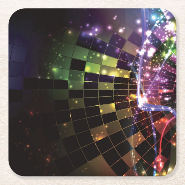 Vackra Abstrakter Underlägg uppsättning Papper Kvadrat (Framsidan)